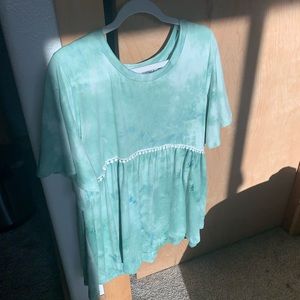Indigo Valley Tie Dye Peplum top